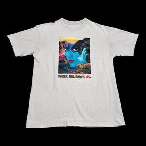 Nike Water Earth‎ Fire Nike Air Art Loose Fit Cotton Graphic Shirt Adult Medium
